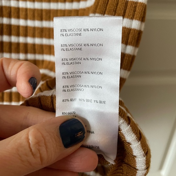 NWOT UO Parker Keyhole Sleeveless Sweater in Brown Multi Size Small - Picture 7 of 7